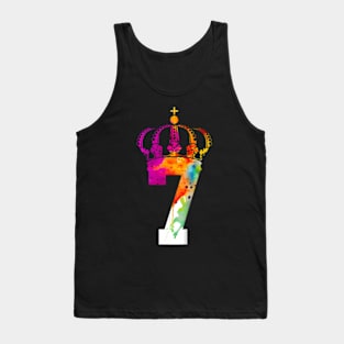 Kids Queen 7 Years King 7Th Birthday Tank Top